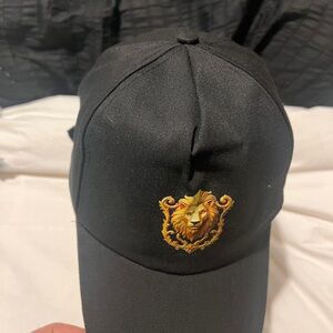 Black Cap with Lion Emblem